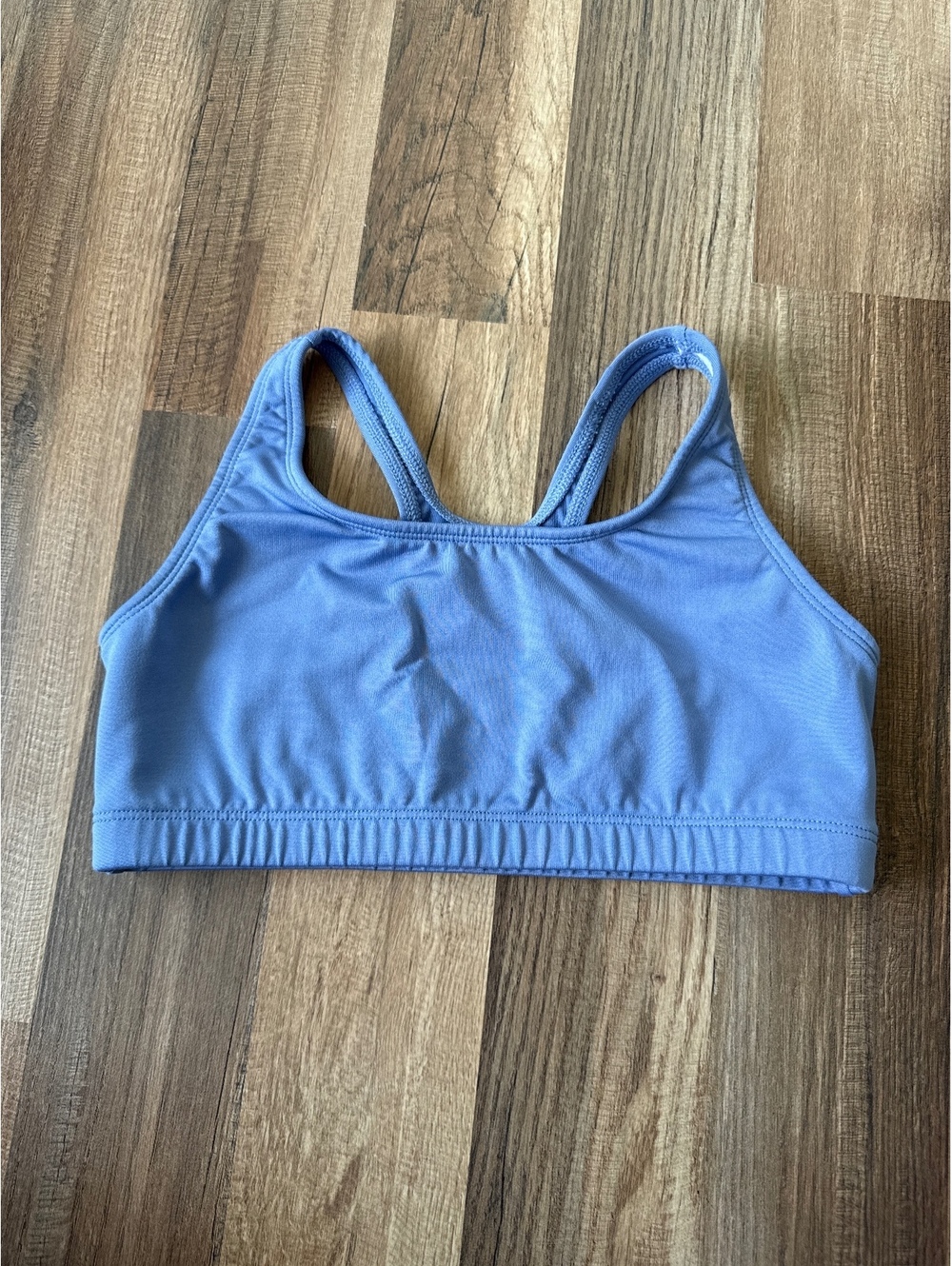Vintage Y2K HEAD Sports Bra Girls Large Blue Racerback Athletic Activewear